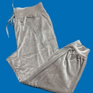 Victoria’s Secret Supersoft Cozy Velour Track Joggers pants Tan Xlarge